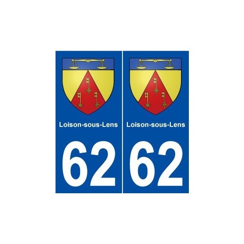 62 Loison-sous-Lens blason autocollant plaque stickers ville