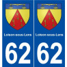 62 Loison-sous-Lens blason autocollant plaque stickers ville