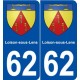 62 Loison-sous-Lens blason autocollant plaque stickers ville