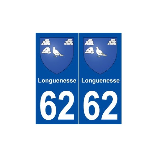 62 Longuenesse blason autocollant plaque stickers ville