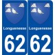 62 Longuenesse blason autocollant plaque stickers ville