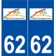 62 Longuenesse logo autocollant plaque stickers ville