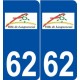 62 Longuenesse logo autocollant plaque stickers ville