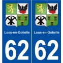 62 Loos-en-Gohelle blason autocollant plaque stickers ville