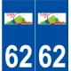 62 Loos-en-Gohelle logo autocollant plaque stickers ville