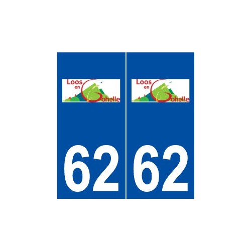 62 Loos-en-Gohelle logo autocollant plaque stickers ville
