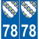 78 Yvelines autocollant plaque blason armoiries stickers département