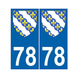 78 Yvelines autocollant plaque blason armoiries stickers département