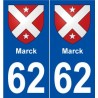 62 Marck blason autocollant plaque stickers ville
