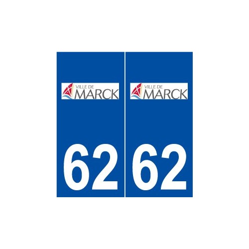 62 Marck logo autocollant plaque stickers ville