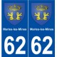 62 Marles-les-Mines blason autocollant plaque stickers ville