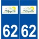 62 Mazingarbe logo autocollant plaque stickers ville