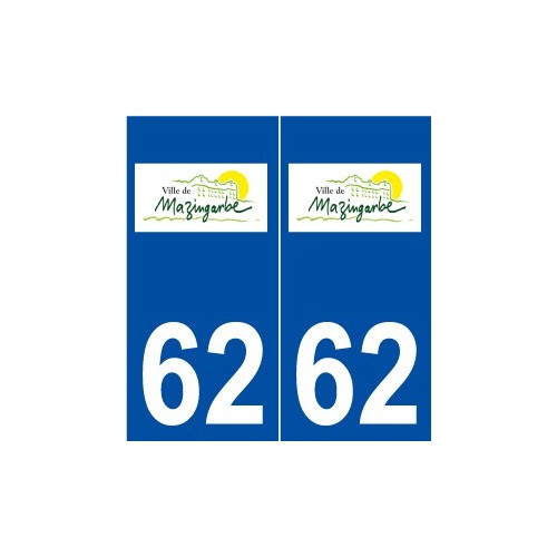 62 Mazingarbe logo autocollant plaque stickers ville