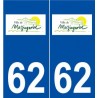 62 Mazingarbe logo autocollant plaque stickers ville