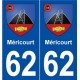 62 Méricourt blason autocollant plaque stickers ville