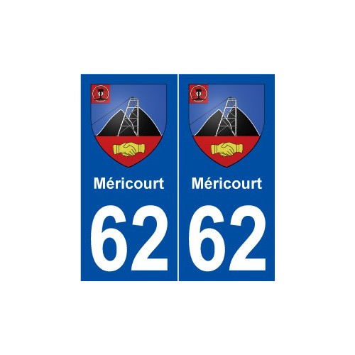 62 Méricourt blason autocollant plaque stickers ville