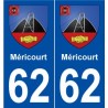 62 Méricourt blason autocollant plaque stickers ville
