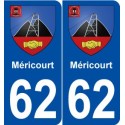 62 Méricourt blason autocollant plaque stickers ville
