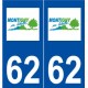 62 Montigny-en-Gohelle logo autocollant plaque stickers ville