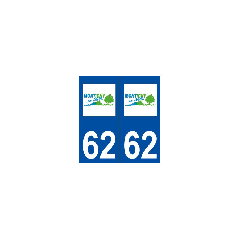 62 Montigny-en-Gohelle logo autocollant plaque stickers ville