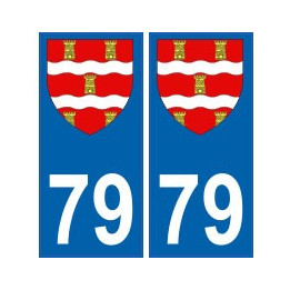 79 Deux Sèvres autocollant plaque blason armoiries stickers département