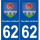62 Noyelles-Godault blason autocollant plaque stickers ville