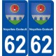 62 Noyelles-Godault blason autocollant plaque stickers ville