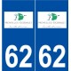 62 Noyelles-Godault logo autocollant plaque stickers ville