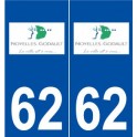 62 Noyelles-Godault logo autocollant plaque stickers ville