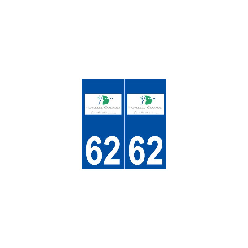 62 Noyelles-Godault logo autocollant plaque stickers ville