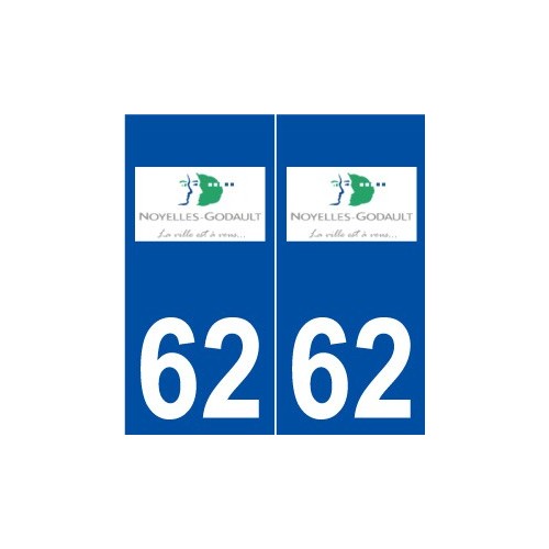 62 Noyelles-Godault logo autocollant plaque stickers ville