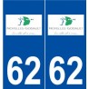 62 Noyelles-Godault logo autocollant plaque stickers ville