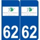 62 Noyelles-Godault logo autocollant plaque stickers ville