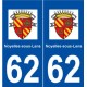 62 Noyelles-sous-Lens logo autocollant plaque stickers ville