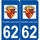 62 Noyelles-sous-Lens logo autocollant plaque stickers ville
