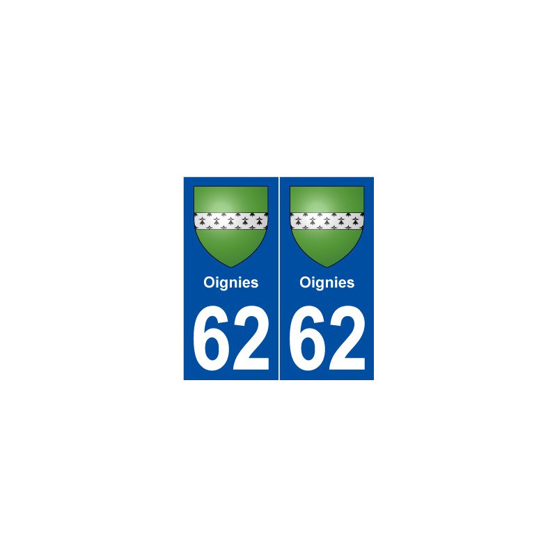 62 Oignies blason autocollant plaque stickers ville