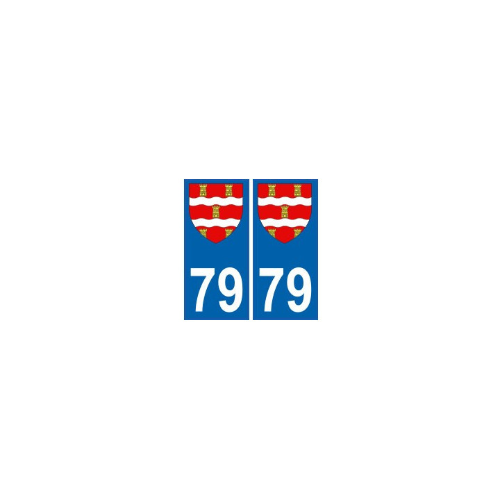79 Deux Sèvres autocollant plaque blason armoiries stickers département