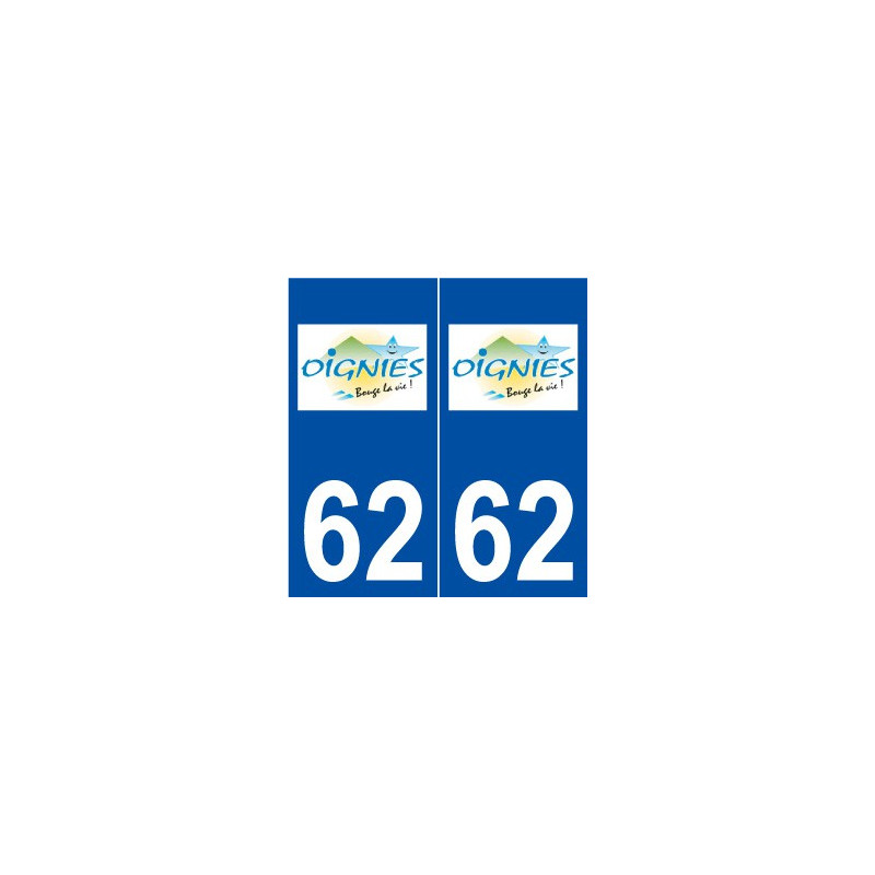 62 Oignies logo autocollant plaque stickers ville
