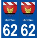 62 Outreau blason autocollant plaque stickers ville