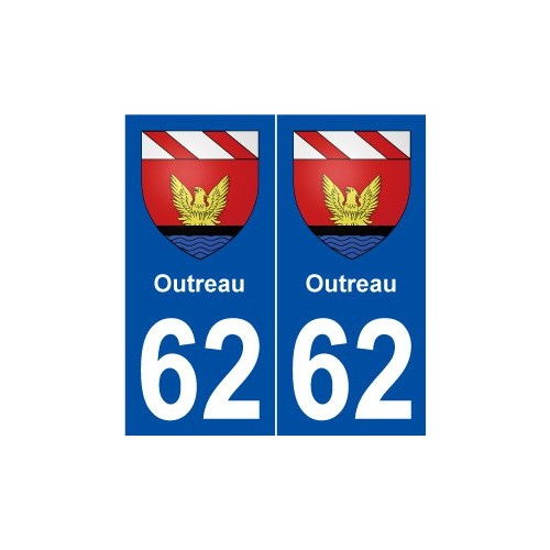 62 Outreau blason autocollant plaque stickers ville