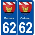 62 Outreau blason autocollant plaque stickers ville