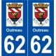 62 Outreau logo autocollant plaque stickers ville