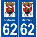 62 Outreau logo autocollant plaque stickers ville
