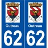 62 Outreau logo autocollant plaque stickers ville
