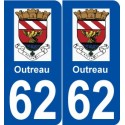 62 Outreau logo autocollant plaque stickers ville