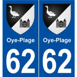 62 Oye-Plage blason autocollant plaque stickers ville
