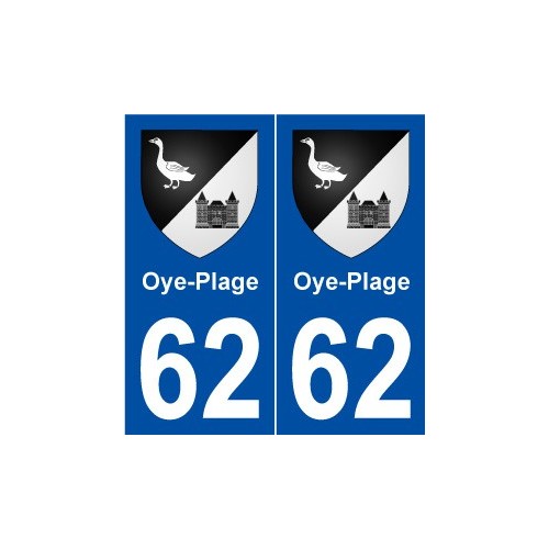 62 Oye-Plage blason autocollant plaque stickers ville