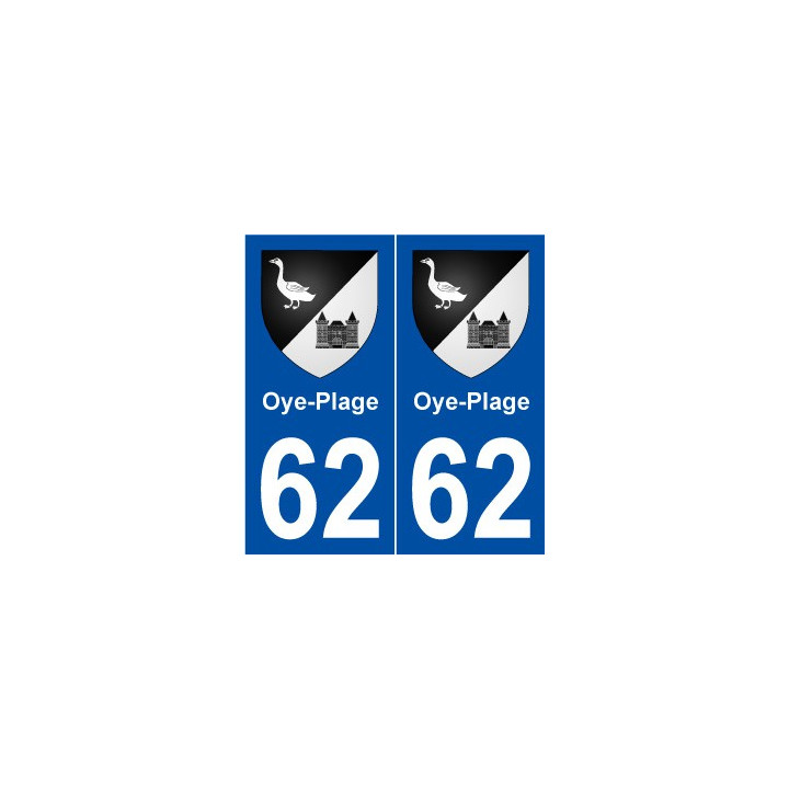 62 Oye-Plage blason autocollant plaque stickers ville