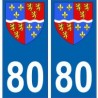 80 Somme autocollant plaque blason armoiries stickers département