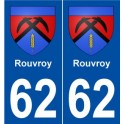62 Rouvroy blason autocollant plaque stickers ville